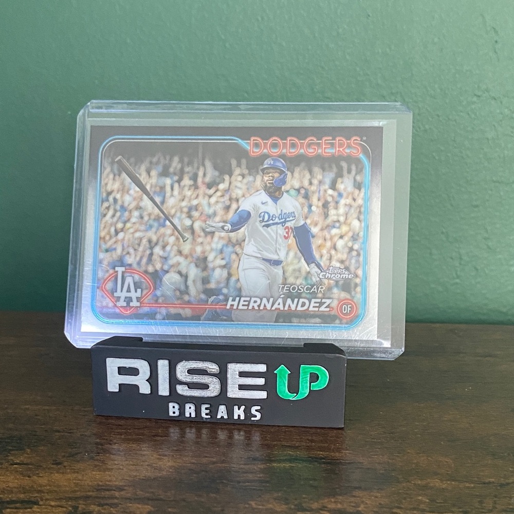 Teoscar Hernandez 2024 Topps Chrome 57 Los Angeles Dodgers.